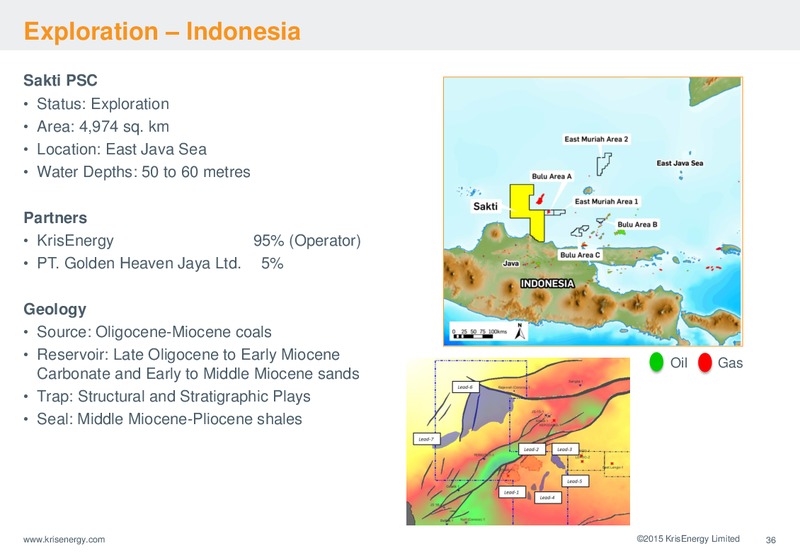 INVESTOR PRESENTATION – Krisenergy Ltd. – slide 36