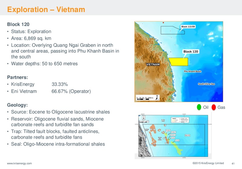 INVESTOR PRESENTATION – Krisenergy Ltd. – slide 41