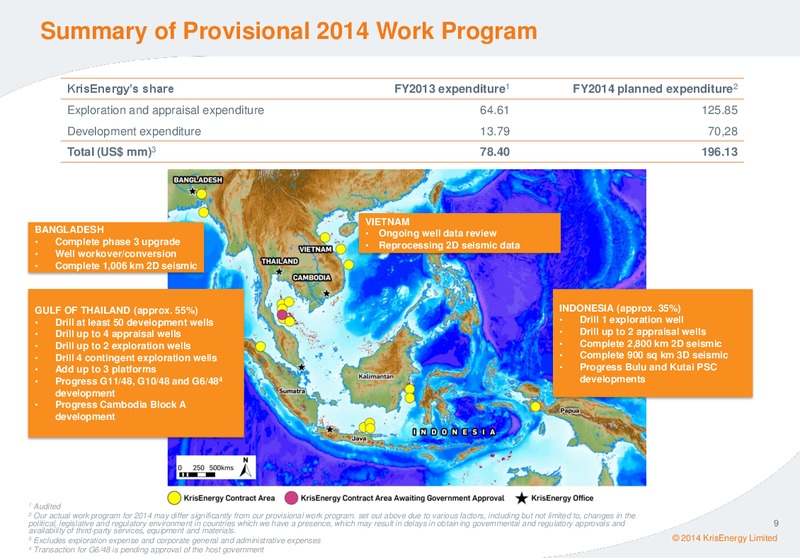 APRIL 2014 CORPORATE PRESENTATION – Krisenergy Ltd. – slide 9