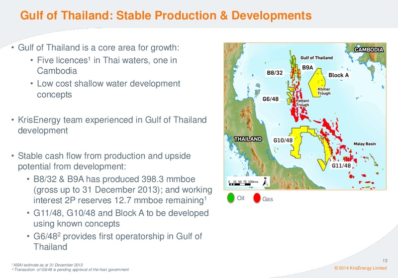 APRIL 2014 CORPORATE PRESENTATION – Krisenergy Ltd. – slide 13