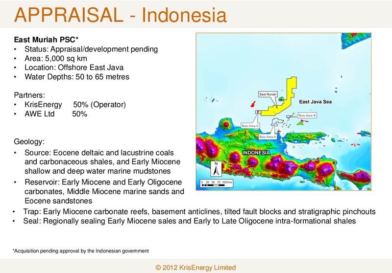 APRIL 2012 CORPORATE PRESENTATION – Krisenergy Ltd. – slide 16