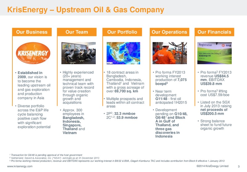Corporate Presentation – Krisenergy Ltd. – slide 3