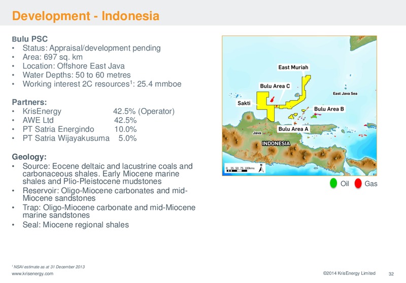 Corporate Presentation – Krisenergy Ltd. – slide 32