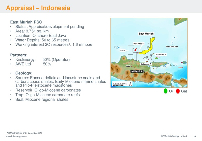 Corporate Presentation – Krisenergy Ltd. – slide 34