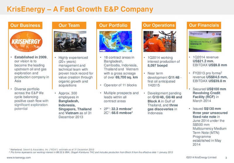 Corporate Presentation – Krisenergy Ltd. – slide 3