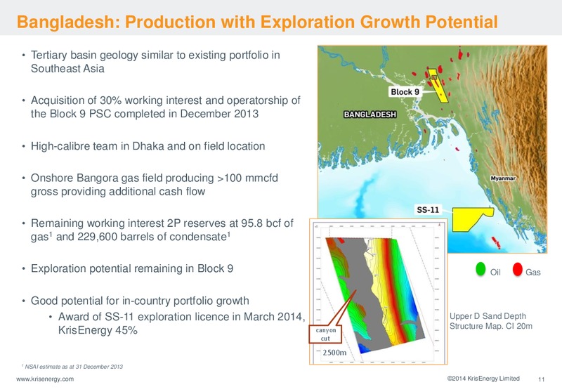 JULY 2014 CORPORATE PRESENTATION – Krisenergy Ltd. – slide 11