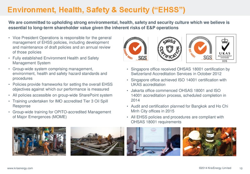 Corporate Presentation – Krisenergy Ltd. – slide 10