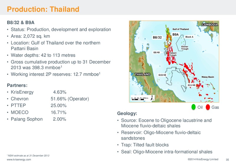First Half 2014 Financial & Operational Update – Krisenergy Ltd. – slide 34