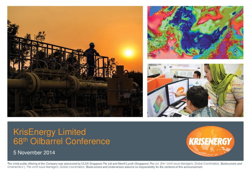 68TH OILBARREL CONFERENCE – Krisenergy Ltd. – slide 1