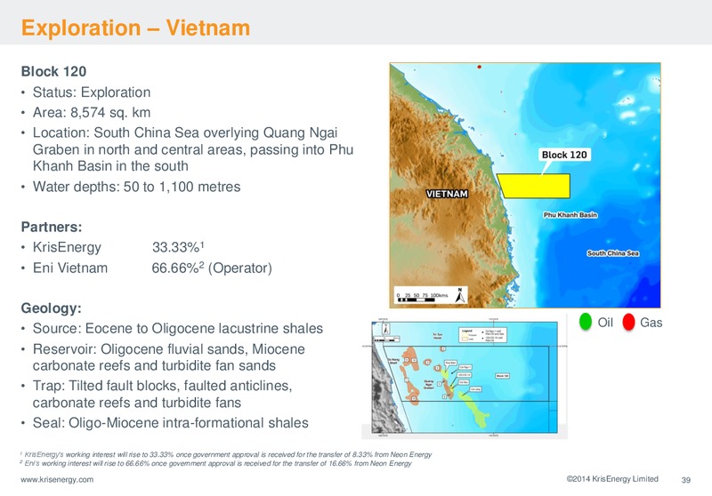 NOVEMBER 2014 CORPORATE PRESENTATION – Krisenergy Ltd. – slide 39