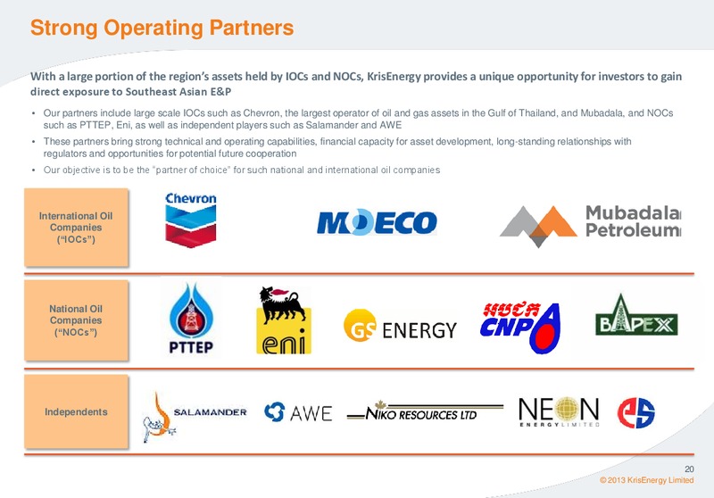 DECEMBER 2013  CORPORATE PRESENTATION – Krisenergy Ltd. – slide 19