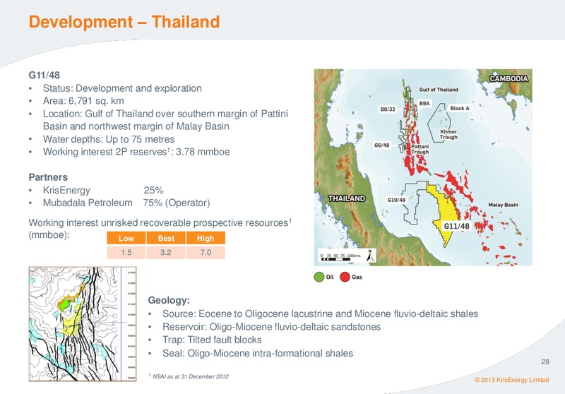 DECEMBER 2013  CORPORATE PRESENTATION – Krisenergy Ltd. – slide 27