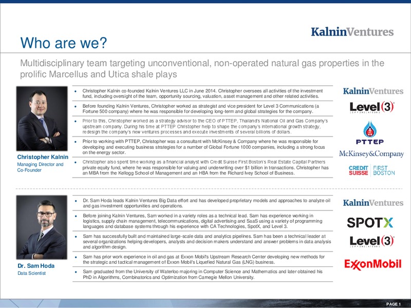 EnerCom The Oil and Gas Conference – Kalnin Ventures – slide 2