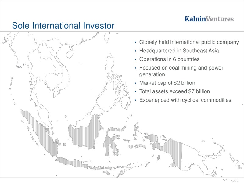 September 2017 Investor Presentation – Kalnin Ventures – slide 3