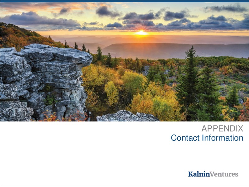 September 2017 Investor Presentation – Kalnin Ventures – slide 18