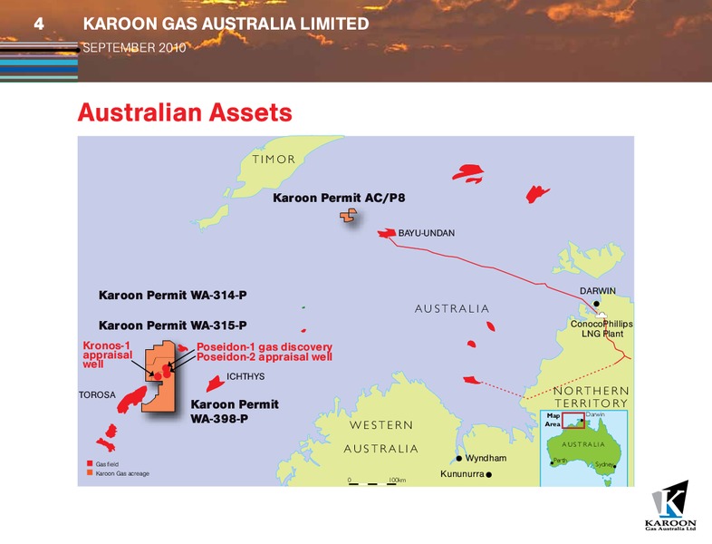 SEPTEMBER 2010 INVESTOR PRESENTATION – Karoon Gas Australia Ltd – slide 4