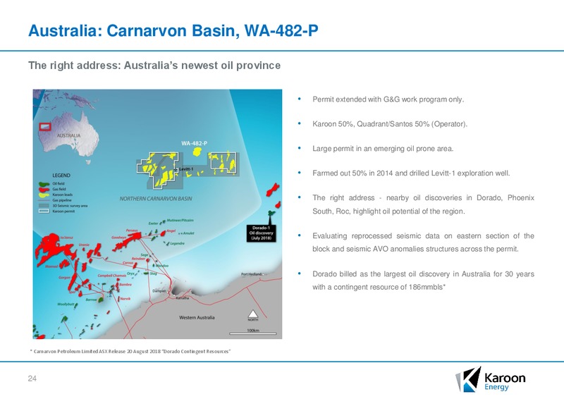 October 2019 Investor Presentation – Karoon Gas Australia Ltd – slide 23