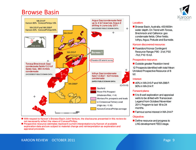 OCTOBER 2011 INVESTOR PRESENTATION – Karoon Gas Australia Ltd – slide 9