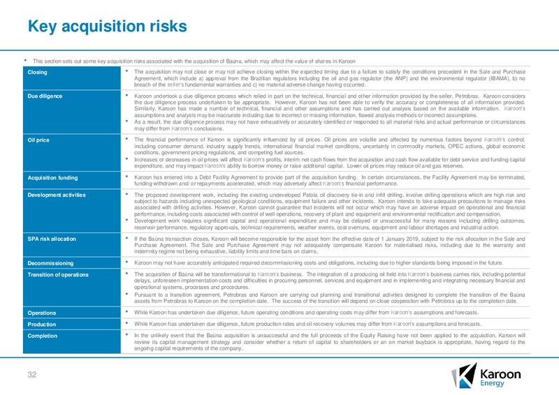Acquisition of the Bauna Oil Field and Equity Raising – Karoon Gas Australia Ltd – slide 29