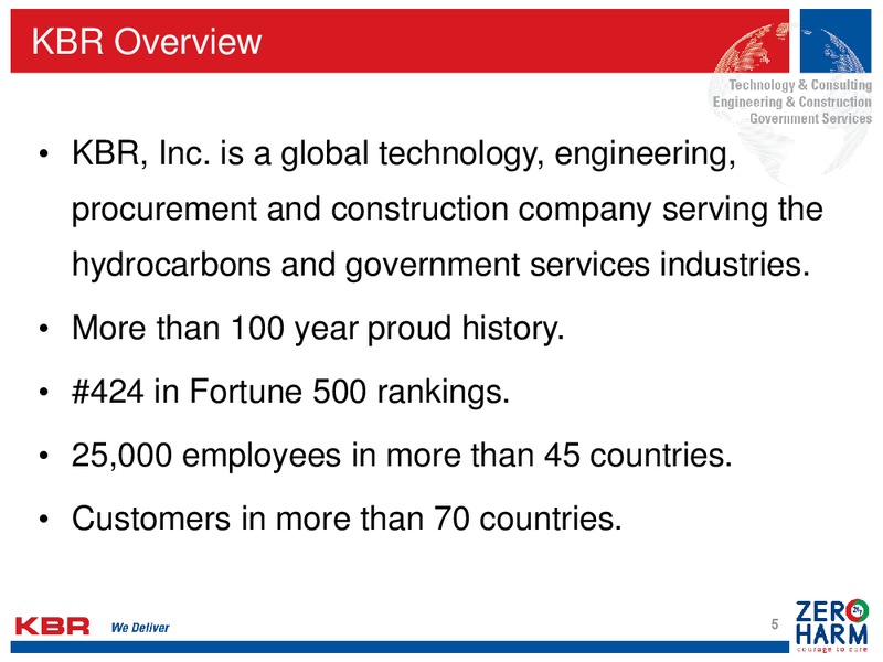 September 2015 Investor Presentation – Kbr, Inc. – slide 4