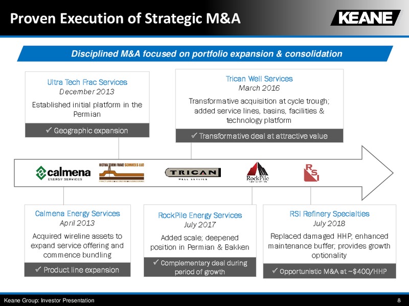 September 2018 Barclays Global CEO Energy Power Conference – Keane Group – slide 8