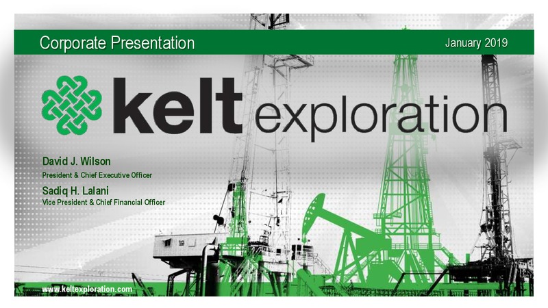 January 2019 Corporate Presentation – Kelt Exploration Ltd. – slide 1