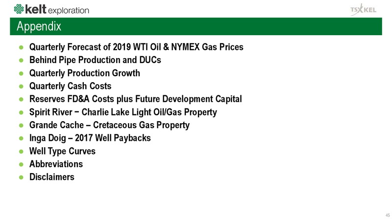 February 2019 Corporate Presentation – Kelt Exploration Ltd. – slide 45