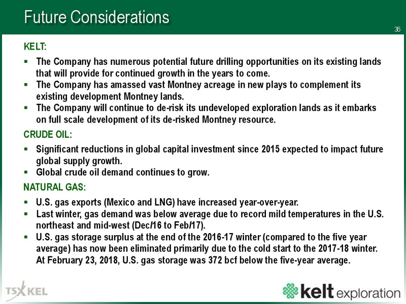 April 2018 Corporate Presentation – Kelt Exploration Ltd. – slide 37
