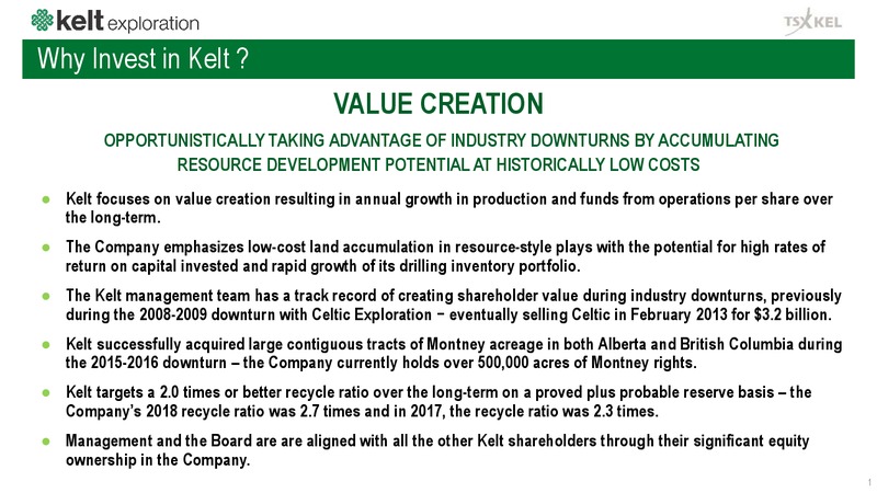 May 2019 Corporate Presentation – Kelt Exploration Ltd. – slide 2