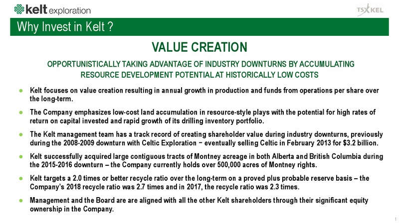 June 2019 Corporate Presentation – Kelt Exploration Ltd. – slide 2