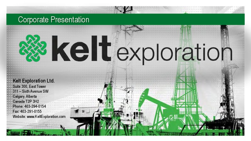 July 2018 Corporate Presentation – Kelt Exploration Ltd. – slide 58