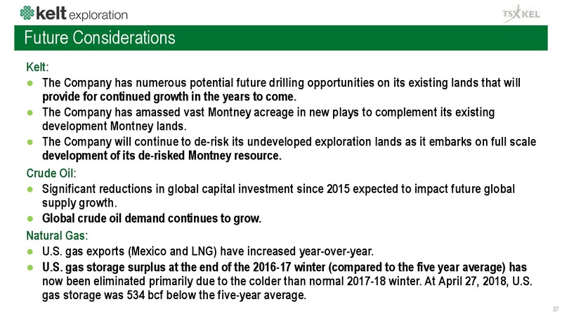 July 2018 Corporate Presentation – Kelt Exploration Ltd. – slide 38