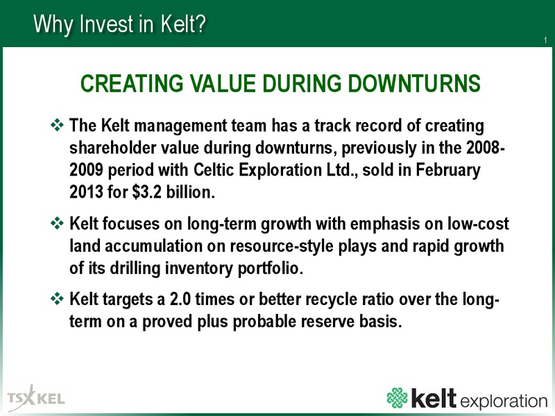 August 2016 Corporate Presentation – Kelt Exploration Ltd. – slide 2