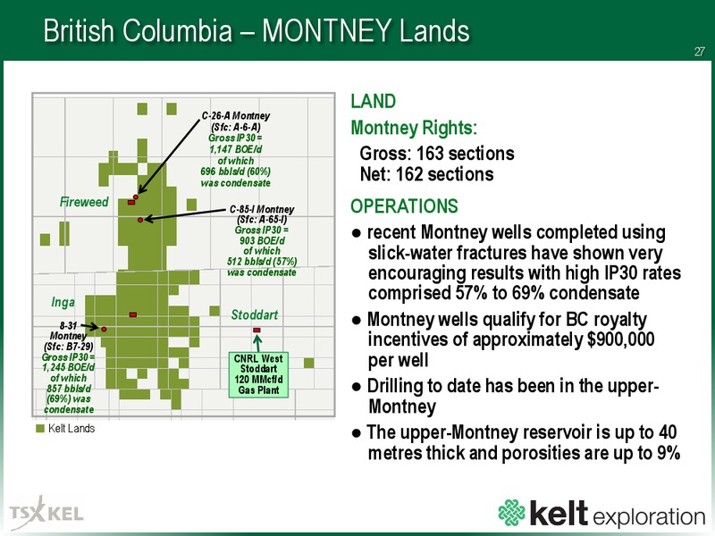 October 2015 Corporate Presentation – Kelt Exploration Ltd. – slide 27