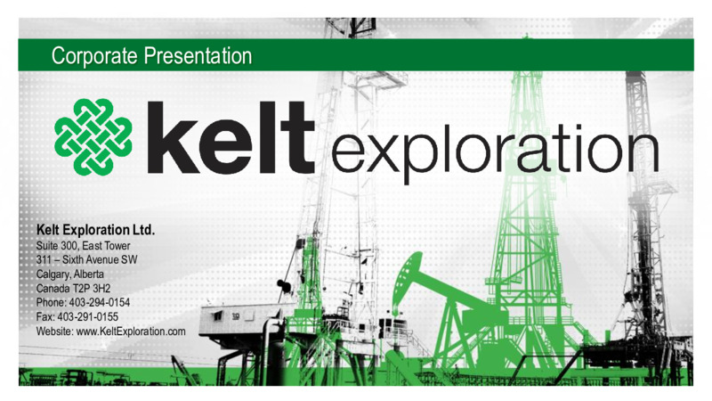 Corporate Presentation   December 2020 – Kelt Exploration Ltd. – slide 38