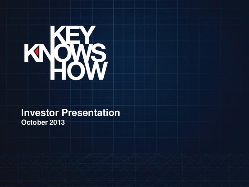 INVESTOR PRESENTATION – Key Energy Services Inc. – slide 1
