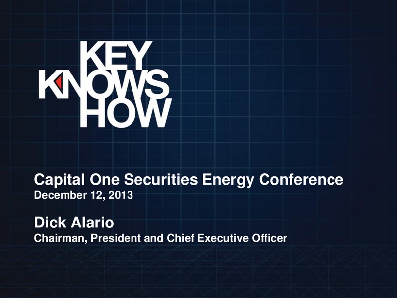 CAPITAL ONE SECURITIES ENERGY CONFERENCE – Key Energy Services Inc. – slide 1