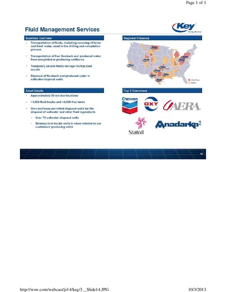 JOHNSON RICE & COMPANY ENERGY CONFERENCE – Key Energy Services Inc. – slide 14