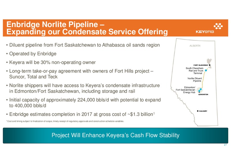 May 2015 Corporate Presentation – Keyera Corp. – slide 26