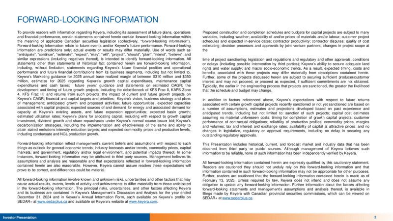 April 2025 Presentation – Keyera Corp. – slide 2