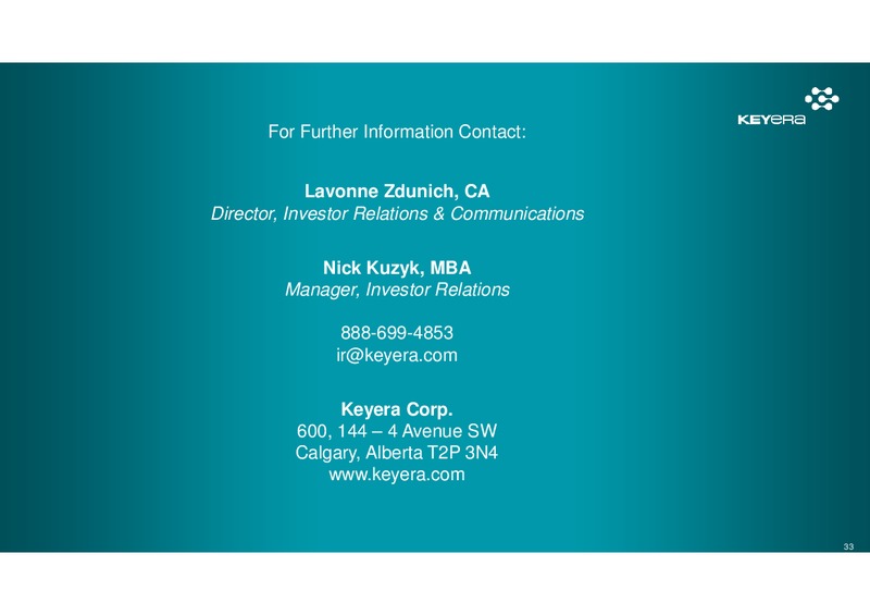 TD SECURITIES CALGARY ENERGY CONFERENCE – Keyera Corp. – slide 32
