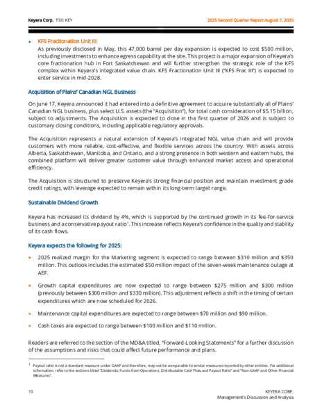 2Q 2025 Report – Keyera Corp. – slide 10