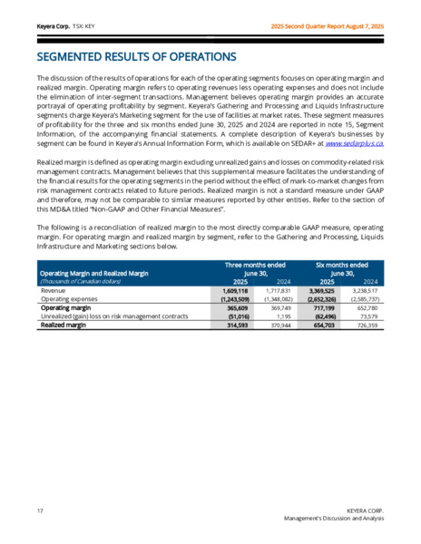 2Q 2025 Report – Keyera Corp. – slide 17