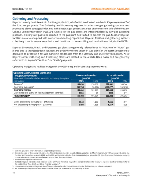 2Q 2025 Report – Keyera Corp. – slide 18