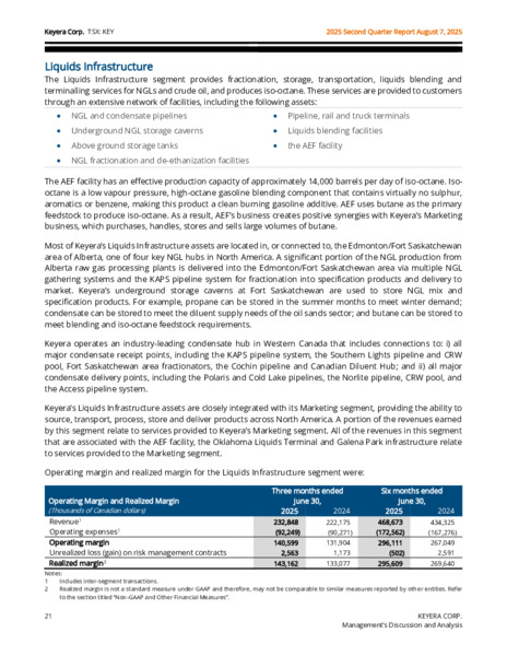 2Q 2025 Report – Keyera Corp. – slide 21