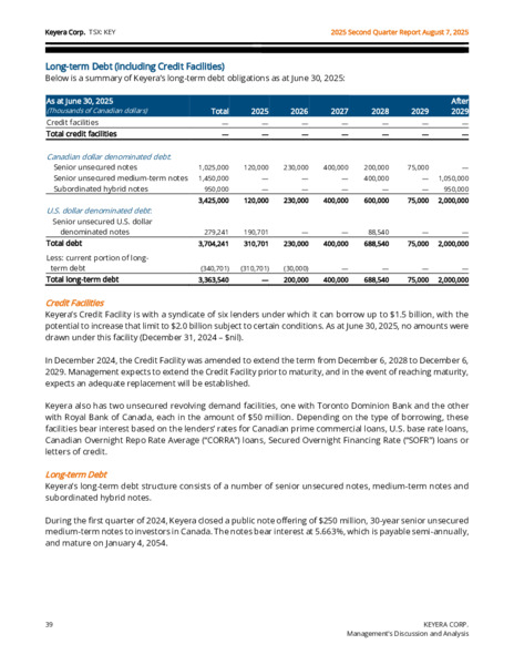 2Q 2025 Report – Keyera Corp. – slide 39