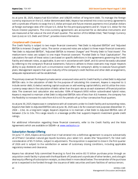 2Q 2025 Report – Keyera Corp. – slide 40