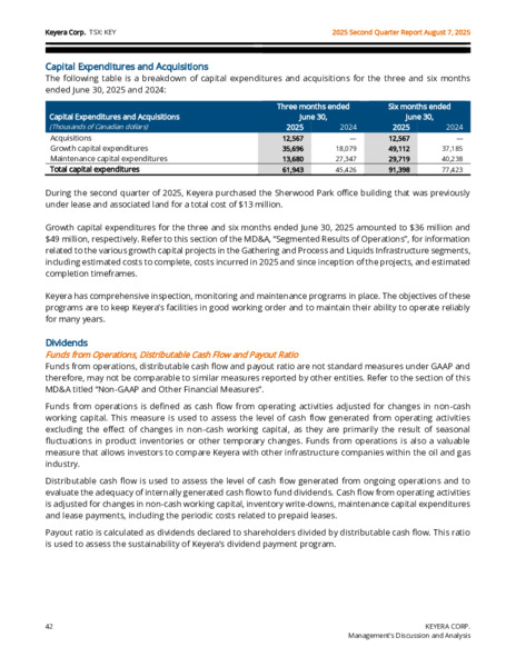 2Q 2025 Report – Keyera Corp. – slide 42