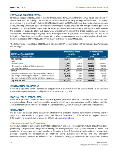2Q 2025 Report – Keyera Corp. – slide 44