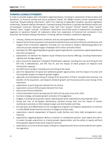 2Q 2025 Report – Keyera Corp. – slide 56